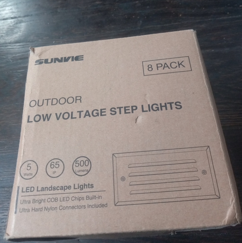 Sunvie Outdoor Low Voltage Step Lights Led Landscape Lights 8 Pack Waterproof...